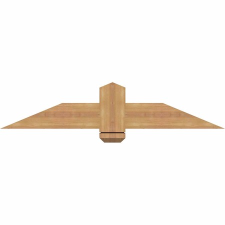 Ekena Millwork Eugene Smooth Timber Gable Bracket, Western Red Cedar, 48"W x 10"H x 3 1/2"D x 5 1/2"F, 5/12 Pitch GBW048X10X0406EUG00SWR